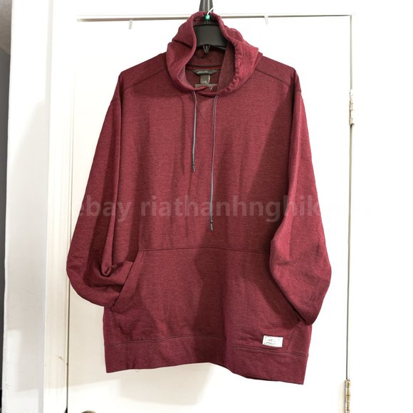 Eddie Bauer Camp Fleece Pullover Hoodie RED - Picture 4 of 8